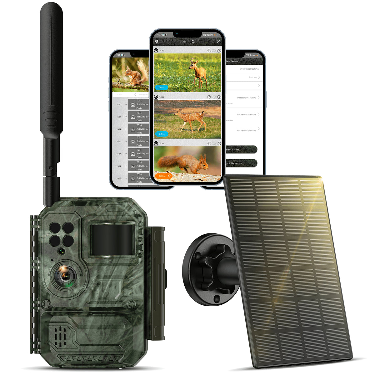 Ultimate 4G LTE Cellular Solar Trail Camera with Live Streaming, Night Vision & Real-Time Wildlife Alerts - Unleash Unlimited Data!