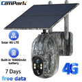 4G LTE Cellular Trail Camera Wireless, Solar Powered Game Camera with 360°Pan 90°Tilt, 1080P HD Night Vision, Motion Activated, Waterproof IP66, Hunting Security Camera with SIM Card, NO Wifi