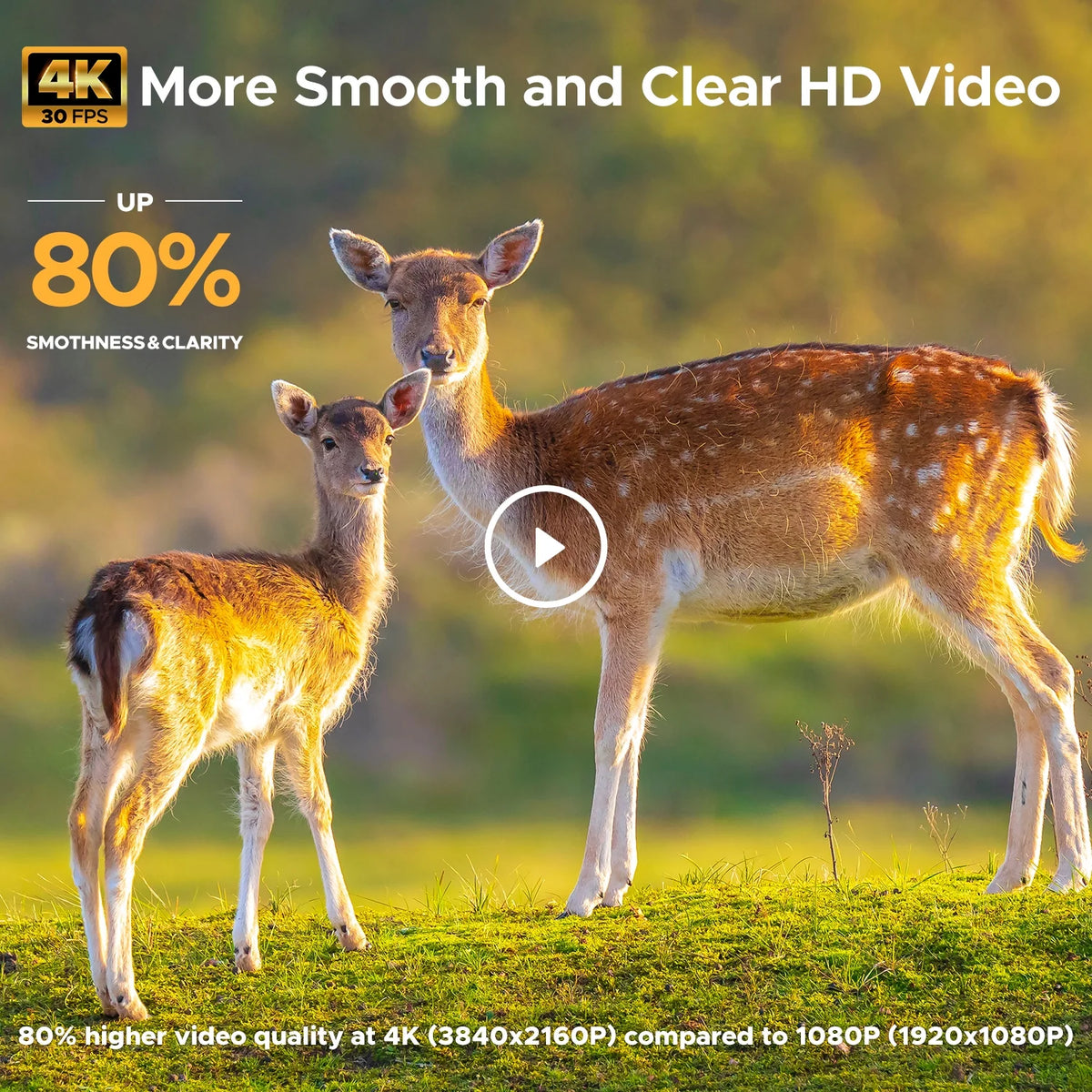Wifi Trail Camera 4K UHD 30FPS Integrated Solar Powered, Starlight Night Vision Dual Lens 60MP Bluetooth Game Camera with 0.1S Trigger IMX458 Sensors IP66 Waterproof for Wildlife Monitoring