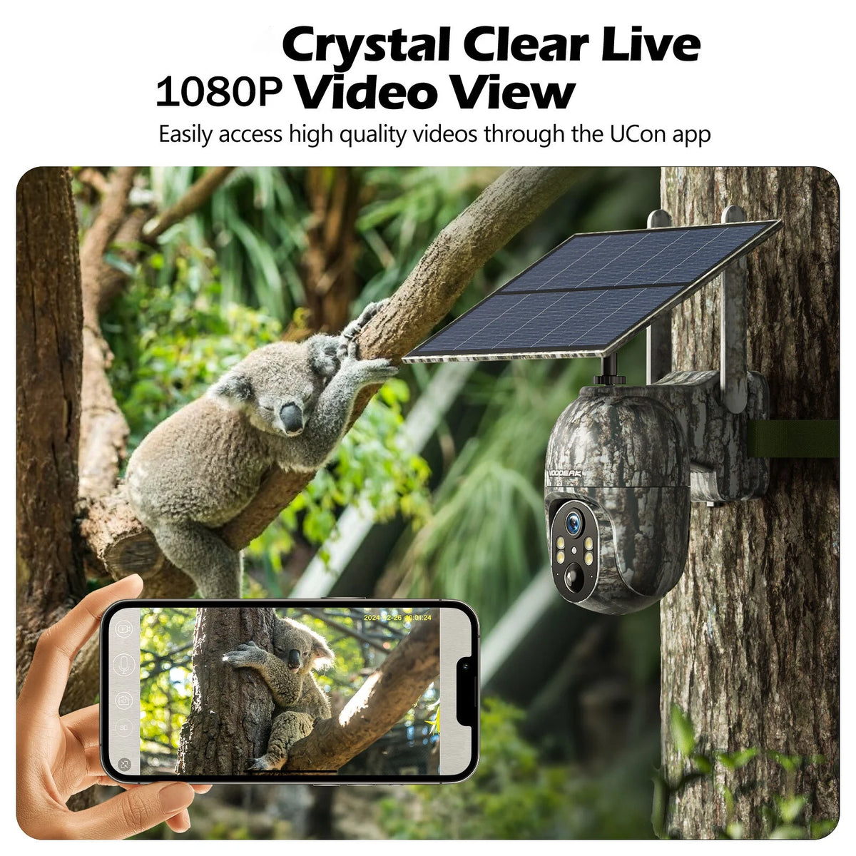 4G LTE Cellular Trail Camera Wireless, Solar Powered Game Camera with 360°Pan 90°Tilt, 1080P HD Night Vision, Motion Activated, Waterproof IP66, Hunting Security Camera with SIM Card, NO Wifi